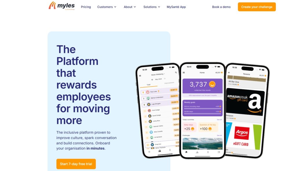 myles wellbeing app home page myles wellbeing app home page
