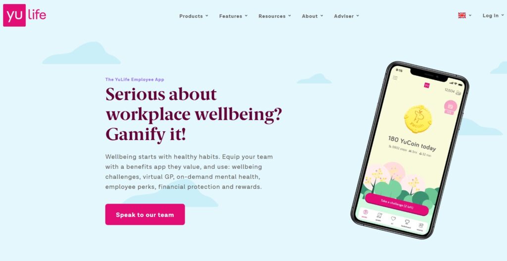 Yulife app homepage Yulife app homepage
