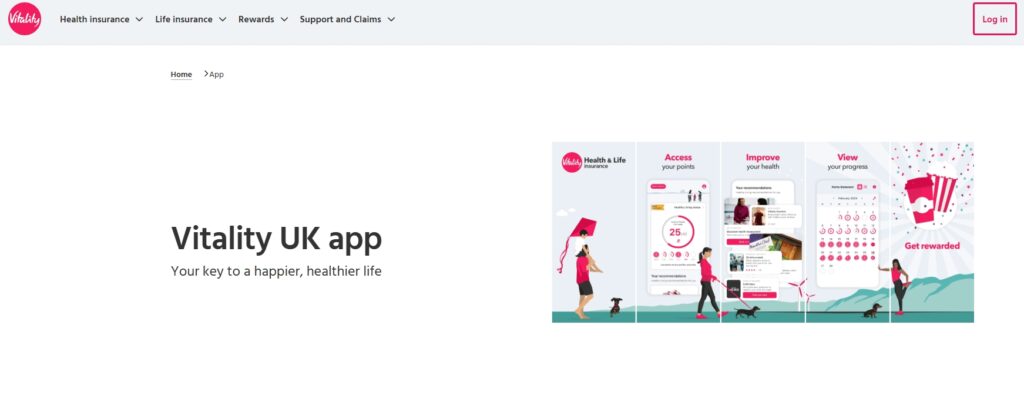 vitality app homepage vitality app homepage