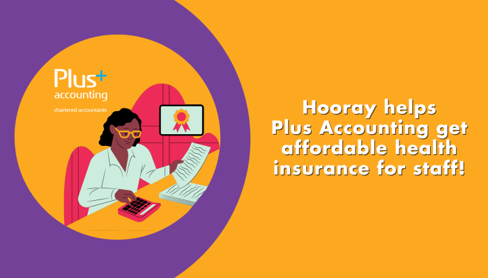 Hooray helps Plus Accounting get affordable health insurance for staff!