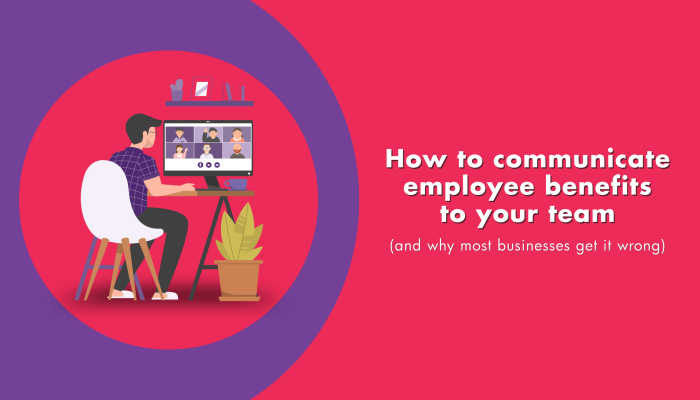 depiction of male professional communicating employee benefits to employees remotely